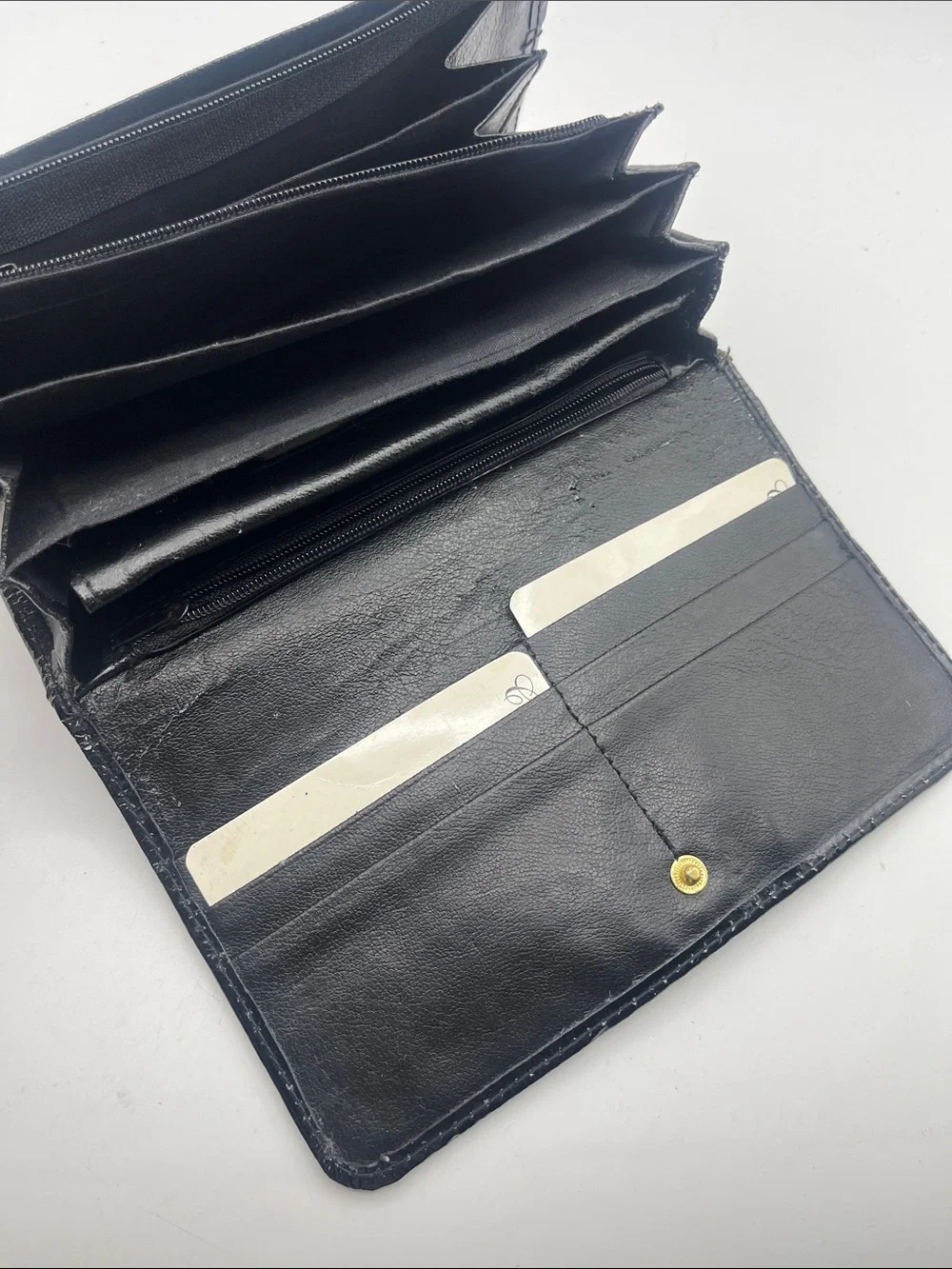 Black Eel skin Chain Accent Women’s Wallet